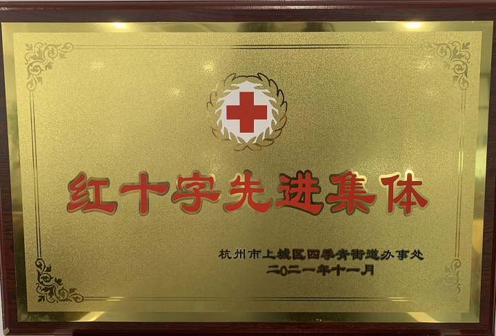 红十字先进集体 杭州市上城区四季青街道办事处